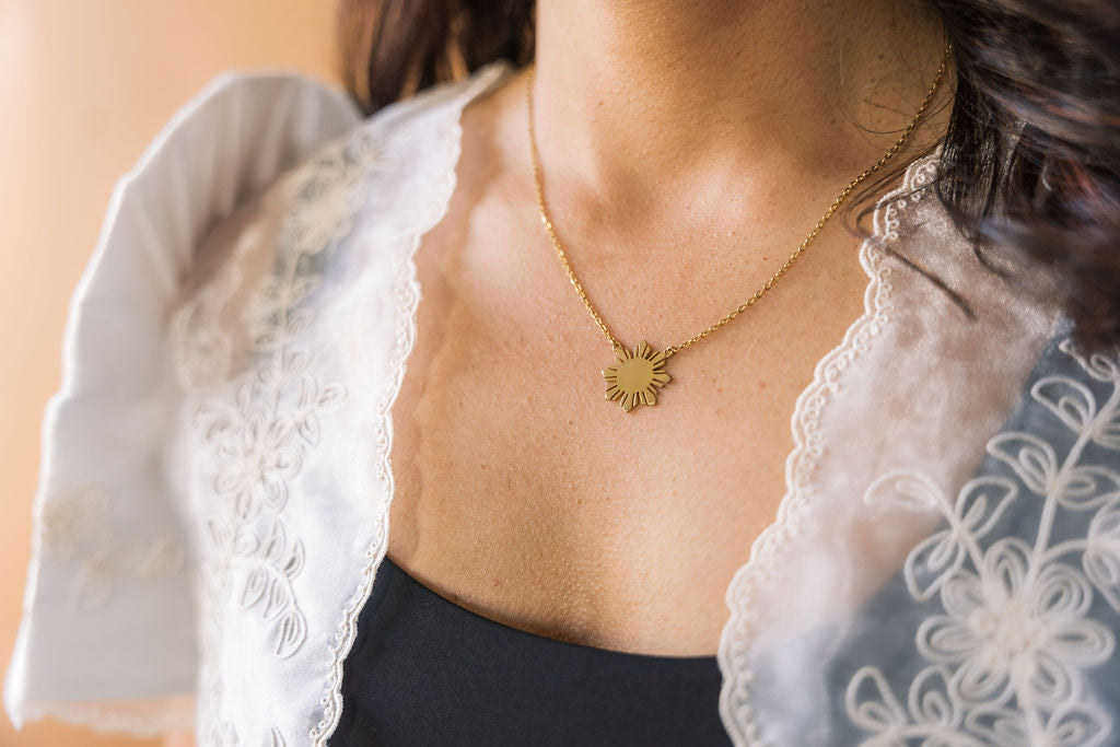 SUN NECKLACE - GOLD – Barong & Formal